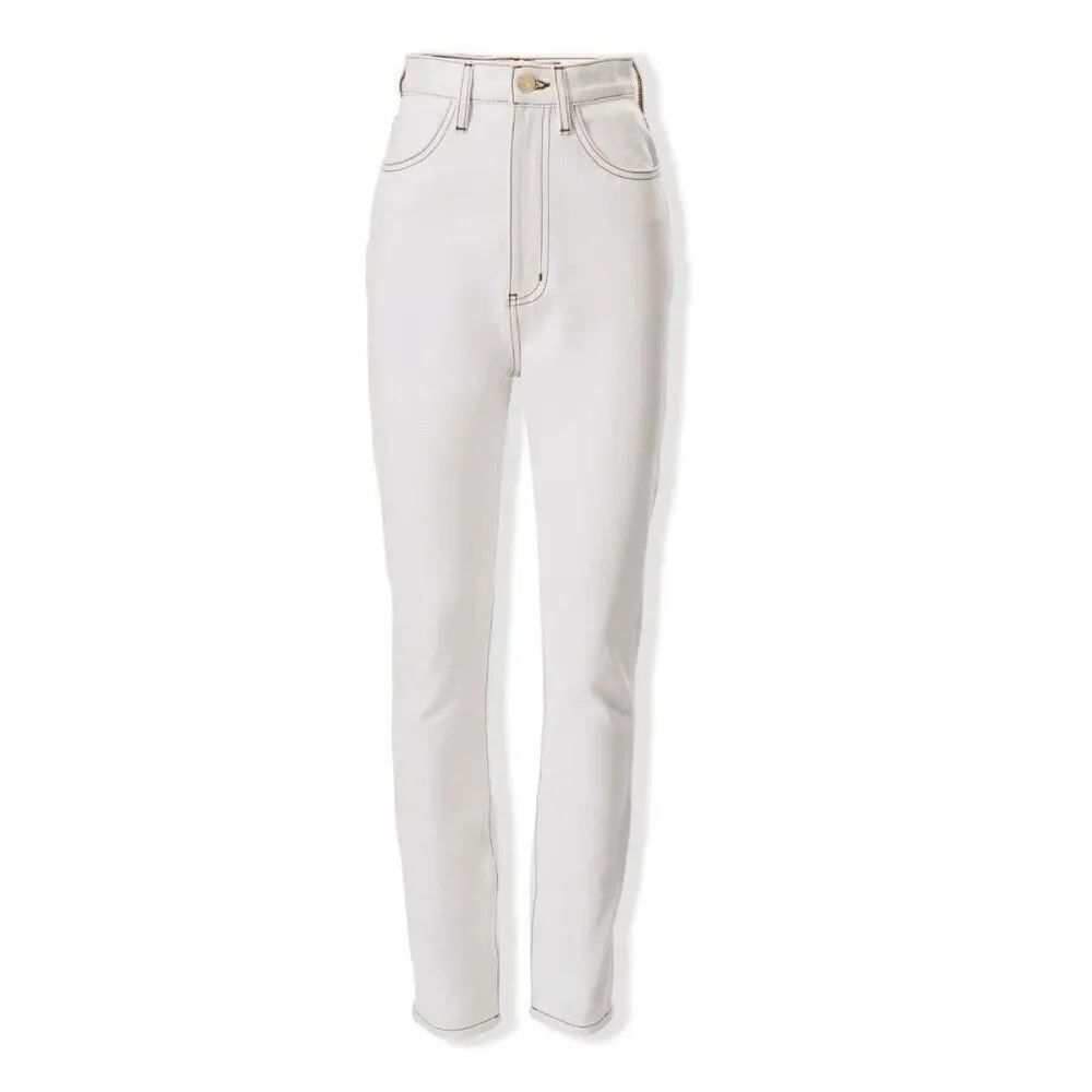 carolina herrera X Frame White The Taper High Rise Skinny Jeans Denim 25 $748